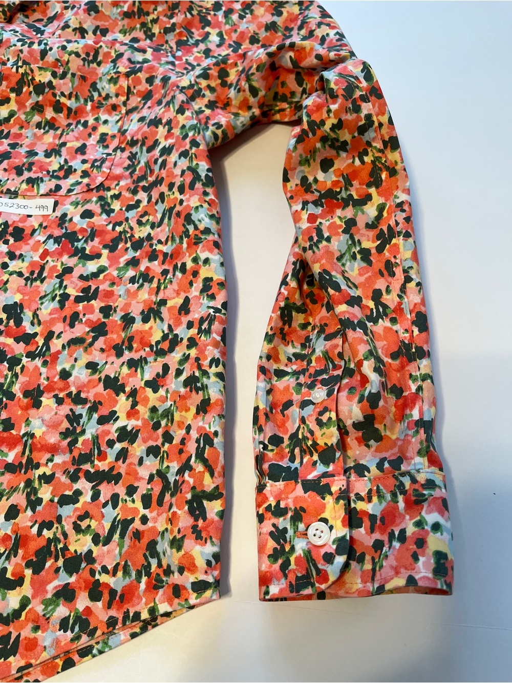 L.L. Bean women’s floral Blouse with Button size M Wrinkle Free 100% Cotton - Picture 6 of 10